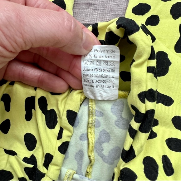 Booty by Brabants Neon Yellow Amazon Baby Leopard Leggings OS - Picture 7 of 8